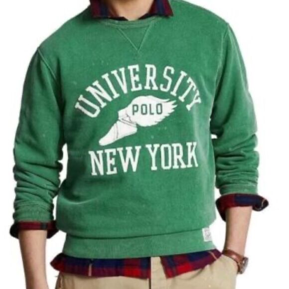 NWOT Polo Ralph Lauren Fleece Graphic Sweatshirt - Picture 3 of 5